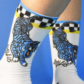 COOL BLUE TIGER PRINTED SOCKS